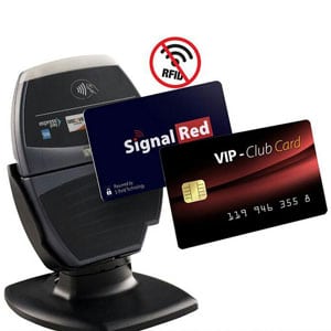 rfid blocking card between rfid reader and credit card