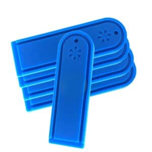 five blue rfid laundry tags for washing machine