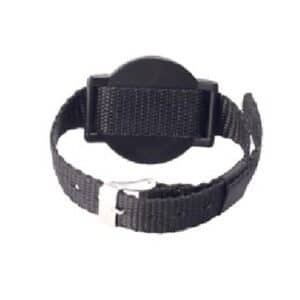 rear view of black rfid wristband