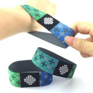 hand strechting elastic rfid wristband with customer specific design