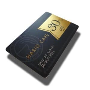 rfid smart card with golden harline surfcae, rest covered with printing of individual design