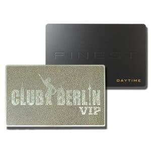 metal rfid smart cards in silver and black with individual surface etching and printing