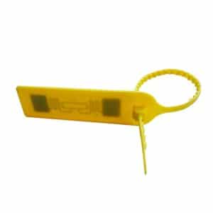 rfid shining through from yellow smart tie tag