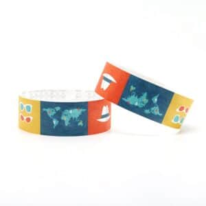 disposable paper rfid wristband in with customer specific design printing